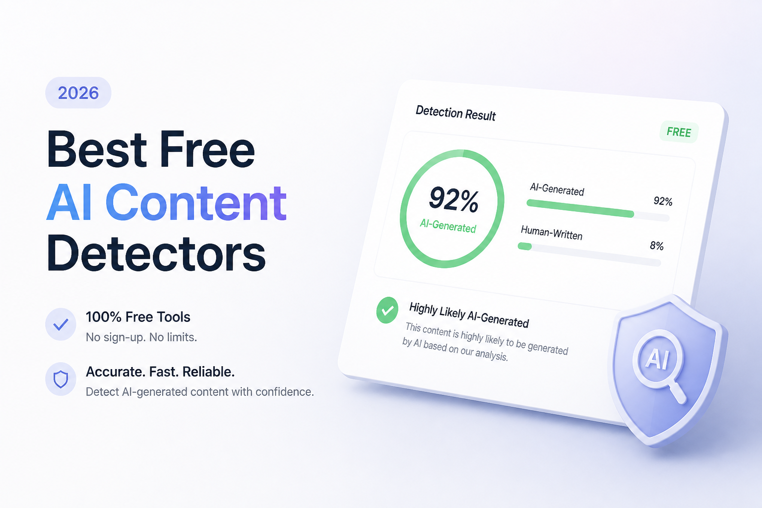 Best Free AI Content Detectors in 2026